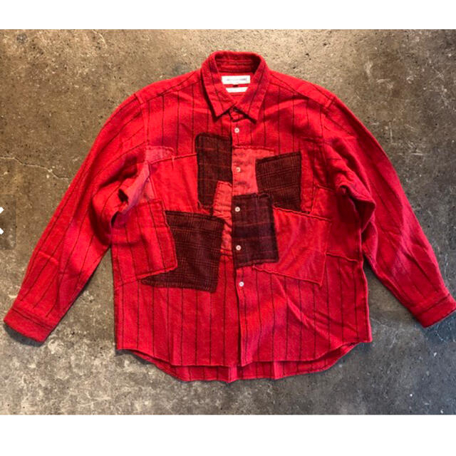 Comme des Garcons SHIRTS ウール縮絨 パッチワークシャツ