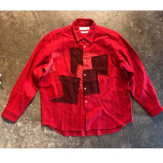 コムデギャルソンオムプリュス(COMME des GARCONS HOMME PLUS)のComme des Garcons SHIRTS ウール縮絨 パッチワークシャツ(シャツ)