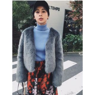 アメリヴィンテージ(Ameri VINTAGE)のタグ付き新品 AMERI COLORFUL ECO FUR COAT(毛皮/ファーコート)