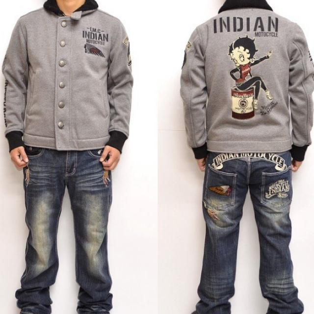 インディアンモトサイクリング×ベティ　コラボジャケット メンズのジャケット/アウター(ミリタリージャケット)の商品写真