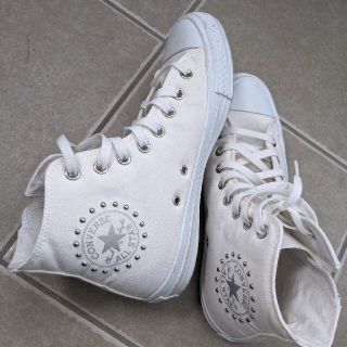 コンバース(CONVERSE)のコンバースオールスタースニーカーハイカットホワイト白25.5cm(スニーカー)