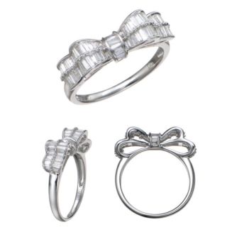 ダイヤモンドリング テーパー 合計0.6ct リボン マスミカサハラ QVC