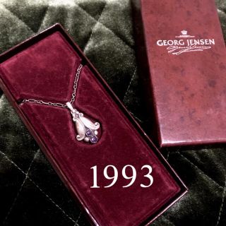 ジョージジェンセン(Georg Jensen)のジョージジェンセン イヤーペンダント 1993年 アメジスト(ネックレス)