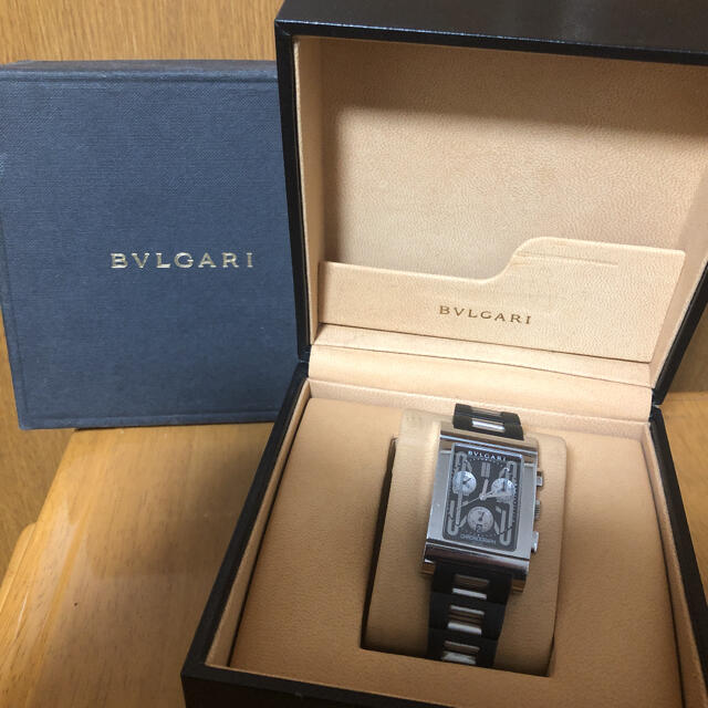 メンズBVLGARI 時計 レッタンゴロ クロノグラフ