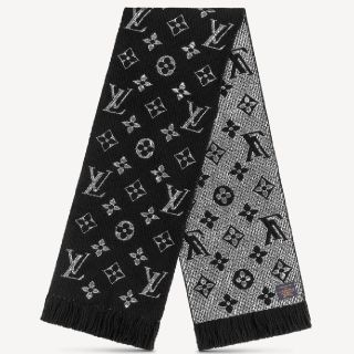 ルイヴィトン(LOUIS VUITTON)の【新品未使用】ルイヴィトン　マフラー　黒　【箱リボン有】(マフラー/ショール)