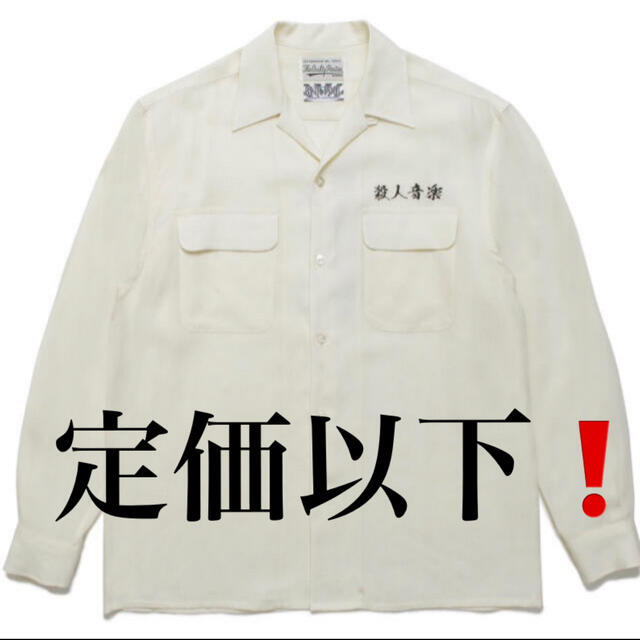 M 白 ワコ マリア × 舐達麻 ロングスリーブシャツ 定番の中古商品 51.0