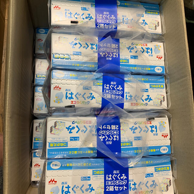 森永乳業 - はぐくみエコらくパックつめかえ用(400g×2袋×2箱)10セット ...