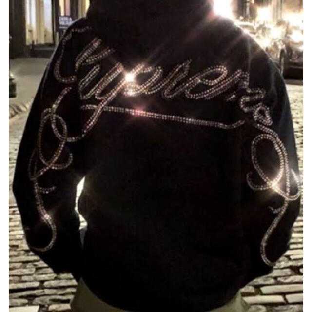 Supreme(シュプリーム)の名作　supreme Rhinestone Sweatshirt xl メンズのトップス(パーカー)の商品写真