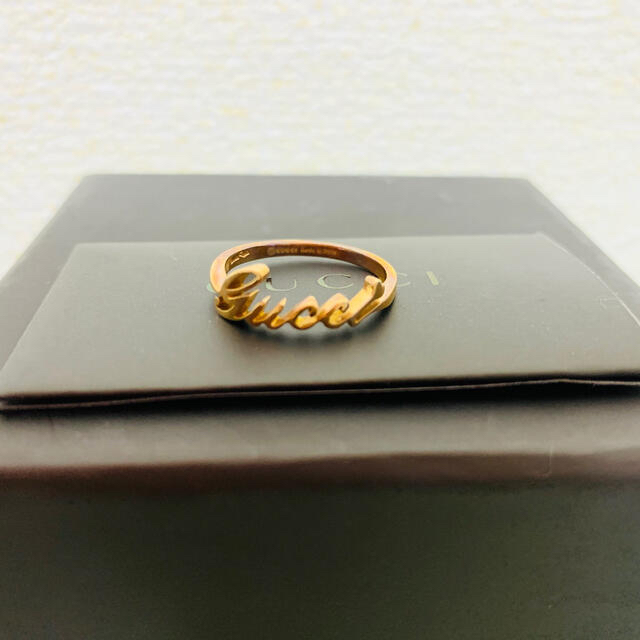 Gucci(グッチ)のグッチ　リング　筆記体リング　ピンクゴールド レディースのアクセサリー(リング(指輪))の商品写真