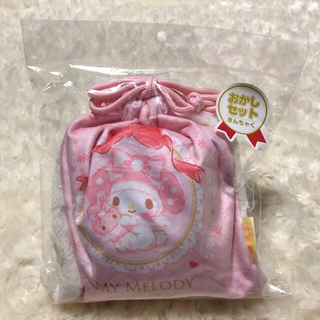 マイメロディ(マイメロディ)の新品 サンリオ 巾着　※お菓子なし マイメロディ エンタメ/ホビーのおもちゃ/ぬいぐるみ(キャラクターグッズ)の商品写真