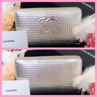 シャネル(CHANEL)のCHANEL シャネル  財布　シルバー　ラウンドファスナー(財布)