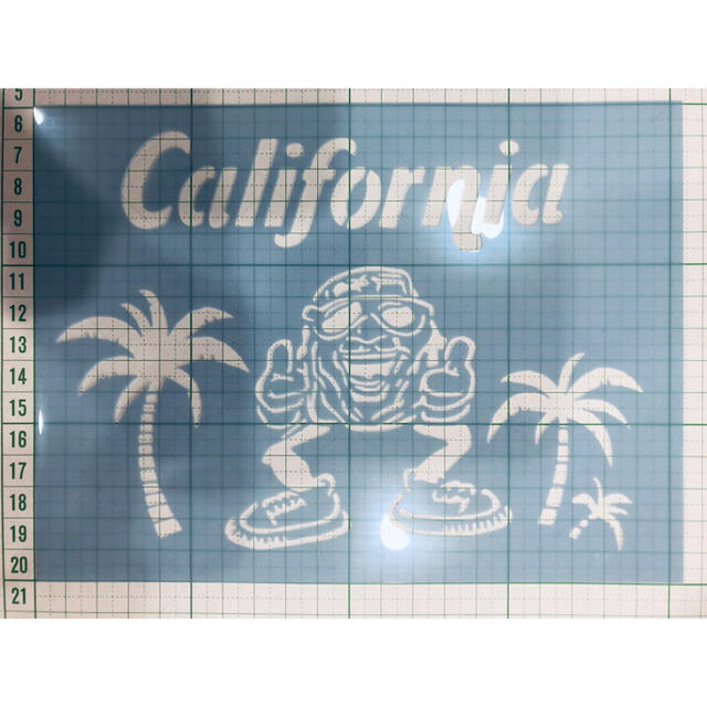 ステンシルシート　カリフォルニアレーズン2 ハンドメイドなどに☆ ハンドメイドの素材/材料(型紙/パターン)の商品写真