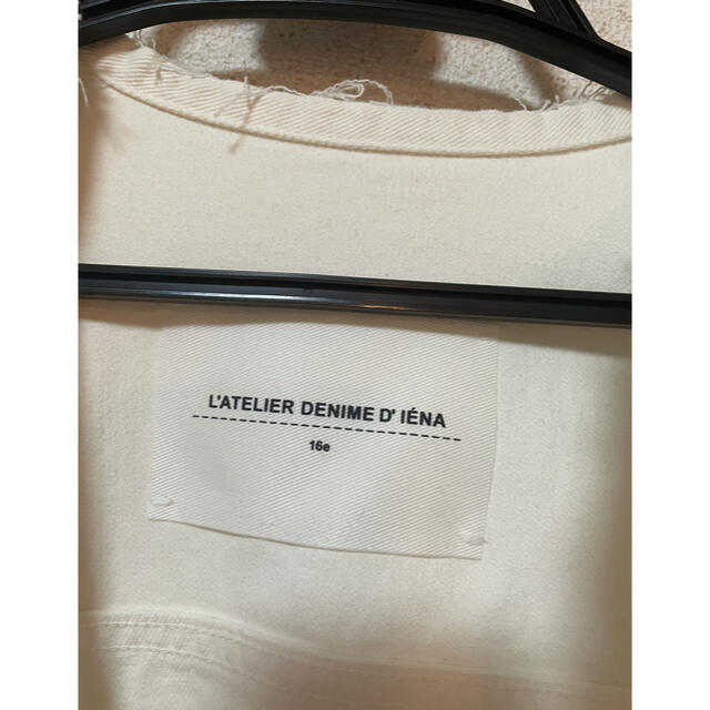 IENA(イエナ)のイエナ　カラー チノリメイクルーズブルゾン　38ホワイト　白 レディースのジャケット/アウター(Gジャン/デニムジャケット)の商品写真