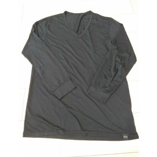 ユニクロ(UNIQLO)のユニクロ ヒートテック 黒 長袖 メンズ Lサイズ(Tシャツ/カットソー(七分/長袖))