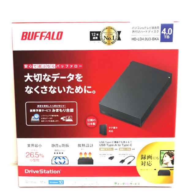 【新品未開封】バッファロー 外付けHDD 4TB