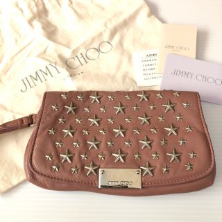 ジミーチュウ(JIMMY CHOO)のJIMMY CHOO クラッチバッグ ゼタ スタッズ 星 レザー ポーチ(クラッチバッグ)