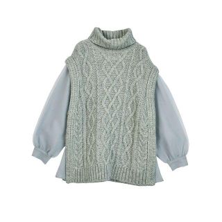 アメリヴィンテージ(Ameri VINTAGE)のしぃ様専用 COTTON CANDY SLEEVE KNITブルー(ニット/セーター)