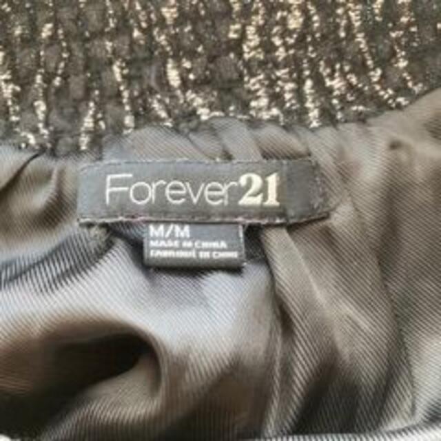 FOREVER 21(フォーエバートゥエンティーワン)のForever21　ミニスカート　M　黒x白 レディースのスカート(ミニスカート)の商品写真