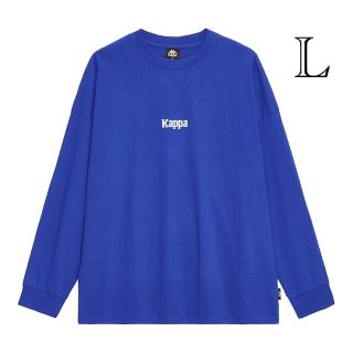 カッパ(Kappa)のGU/ジーユー メンズ kappa ビッグT 長袖 ブルー 青 L(Tシャツ/カットソー(七分/長袖))