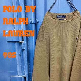 ポロラルフローレン(POLO RALPH LAUREN)の90s Ralph Lauren ビッグシルエット ワンポイント 肉厚 刺繍(ニット/セーター)