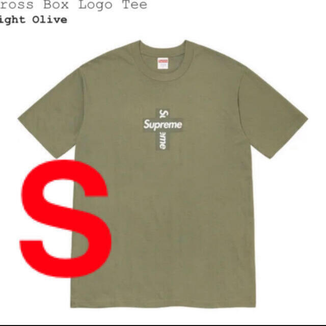 トップスSupreme Cross Box Logo Tee Light Olive