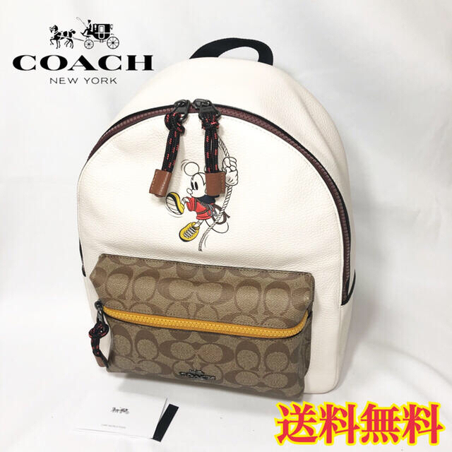 【新品】COACH ディズニー ミッキーマウス チョーク バックパック | フリマアプリ ラクマ