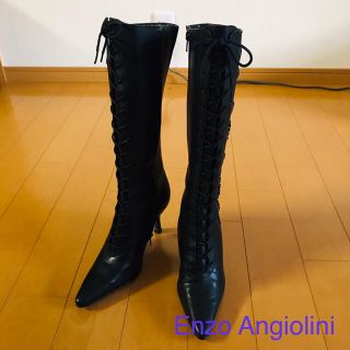 エンゾーアンジョリーニ(Enzo Angiolini)の【新品】エンゾーアンジョリーニ　黒　ロングブーツ(ブーツ)