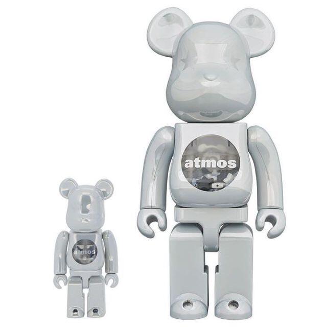 MEDICOM TOY BE@RBRICK atmos WHITE CHROME