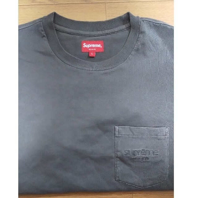 supreme Overdyed Pocket Tee Black L