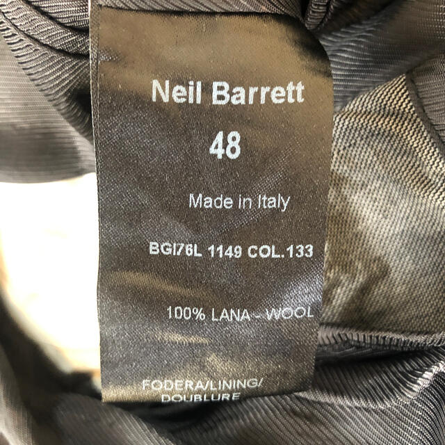 NEIL BARRETT(ニールバレット)のニールバレット シワ加工ジャケット　グレー メンズのジャケット/アウター(テーラードジャケット)の商品写真