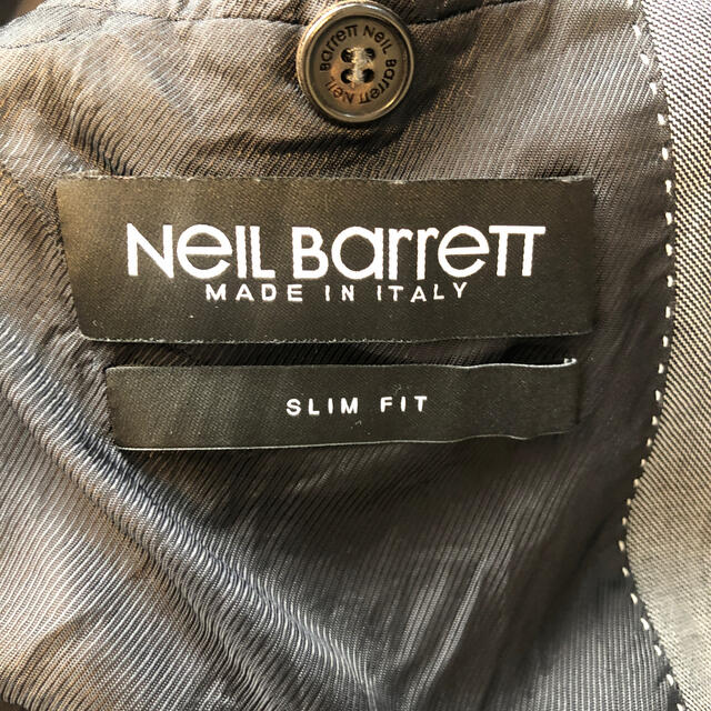 NEIL BARRETT(ニールバレット)のニールバレット シワ加工ジャケット　グレー メンズのジャケット/アウター(テーラードジャケット)の商品写真