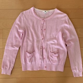 ユニクロ(UNIQLO)のカーディガン　ピンク　ユニクロ　140(カーディガン)