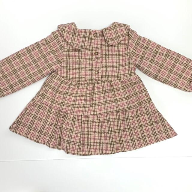 【新品】女の子 あったか　ワンピース　ベスト　セット　100cm キッズ/ベビー/マタニティのキッズ服女の子用(90cm~)(ワンピース)の商品写真