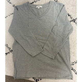 🤎Niko and… VネックTシャツ 7分袖 グレー(Tシャツ(長袖/七分))