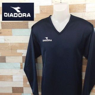 ディアドラ(DIADORA)の【DIADORA】 美品 ディアドラ ネイビー 長袖シャツ サイズL程度(Tシャツ/カットソー(七分/長袖))