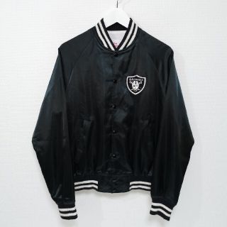 80s Chalk Line RAIDERS スタジャン 黒 USA製 XL