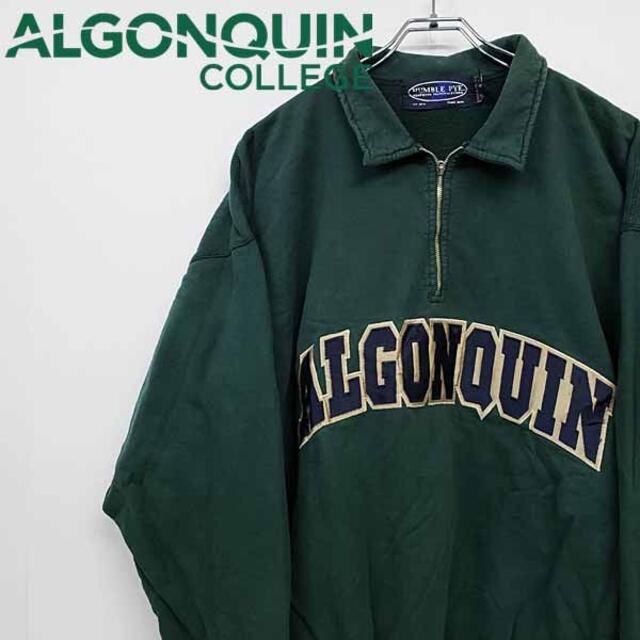 【90s 】アルゴンキン大学 刺繍 カレッジロゴ スウェット トレーナー