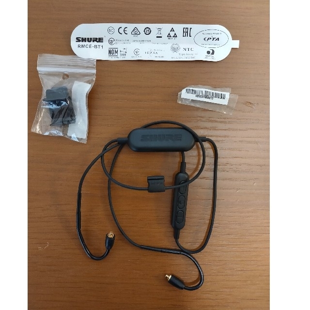 SHURE RMCE-BT1 ワイヤレスイヤホン mmcx スマホ/家電/カメラのオーディオ機器(ヘッドフォン/イヤフォン)の商品写真