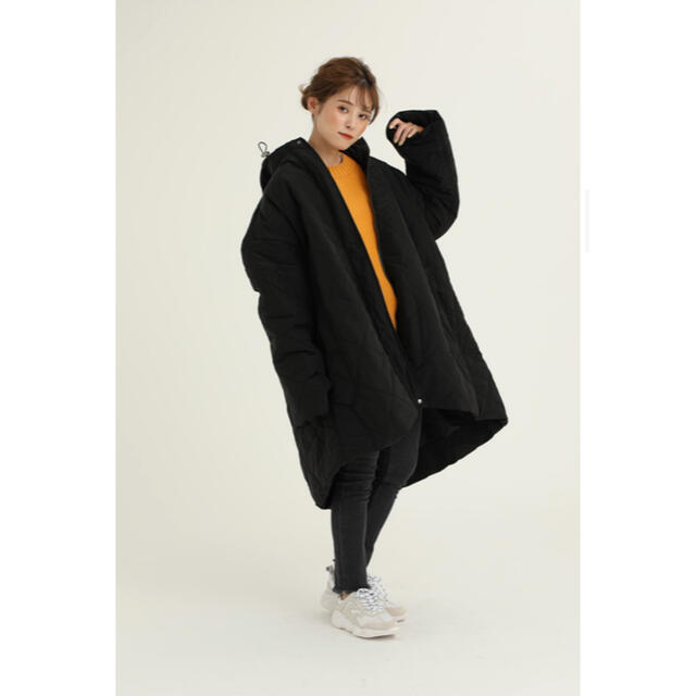 mite  b品　quilting 2way coat キルティング　コート レディースのジャケット/アウター(ロングコート)の商品写真