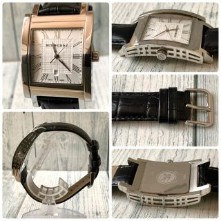 BURBERRY - 【動作OK】BURBERRY バーバリー BU1554 腕時計 スクエア 銀