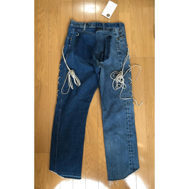 CIRCA(サーカ)の定価4万 77circa lace up denim pants タグ付 未使用 レディースのパンツ(デニム/ジーンズ)の商品写真