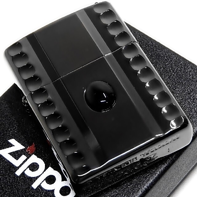 送料無料☆zippo☆アーマー☆両面☆オニキス☆深彫りラインBK☆ジッポ