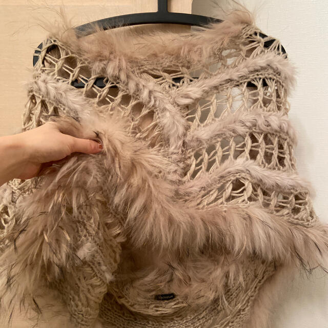 美品 即発 リアルファーポンチョ♪ | madeleynurseryschool.co.uk