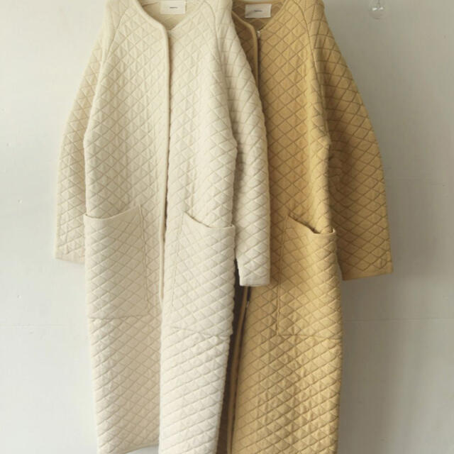 todayful life´s キルティングニットコート エクリュ # www.uig