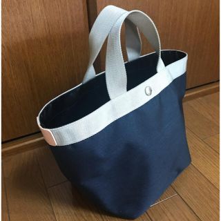 エルベシャプリエ(Herve Chapelier)のエルベシャプリエ 707C ネイビー×シルバー×ドラジェ(トートバッグ)