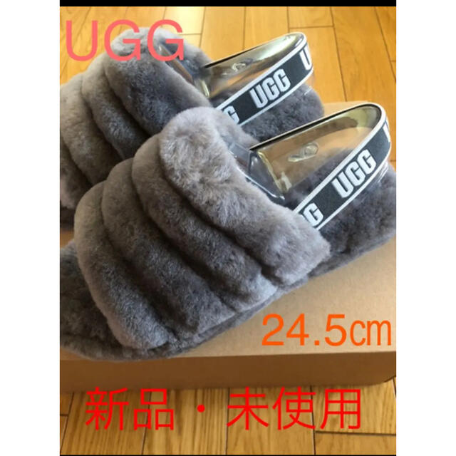 入手困難✨激レア④展示品✨22cm✨UGG✨フラッフ イヤー スライド✨レオパ