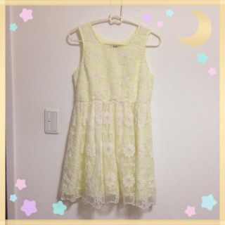 グレイル(GRL)の美品♡花柄オーガンジーワンピース(ミニワンピース)