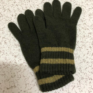 タケオキクチ(TAKEO KIKUCHI)のタケオキクチ　モスグリーン　カーキ　ニット　毛糸　手袋(手袋)