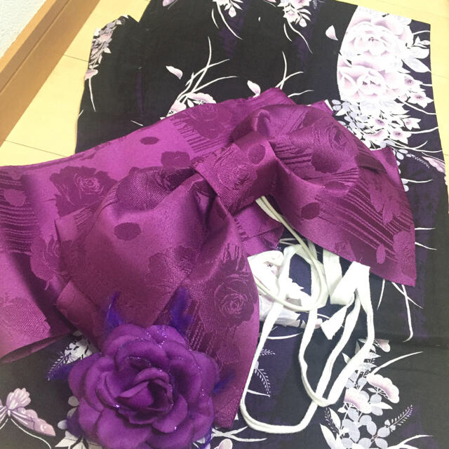 紫☆浴衣セット レディースの水着/浴衣(浴衣)の商品写真