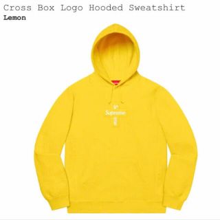 シュプリーム(Supreme)の【Lｻｲｽﾞ】Cross Box Logo Hooded Lemon(パーカー)